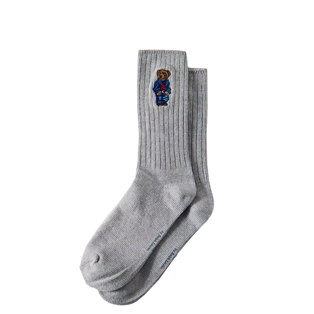 POLO BEAR RIBBED CREW SOCKS