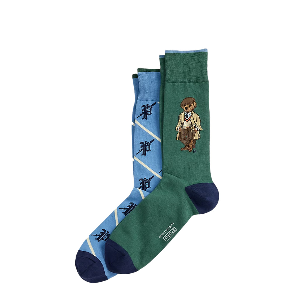POLO BEAR TROUSER SOCKS-2 PACK
