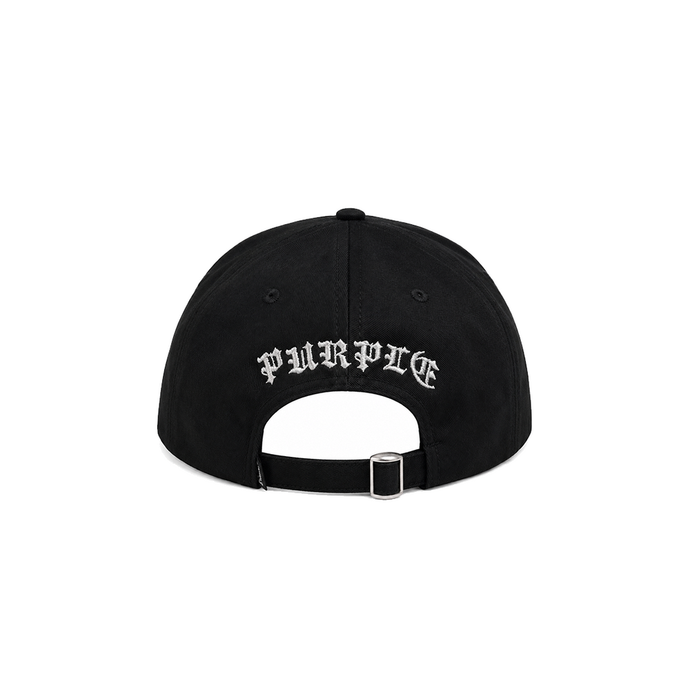 GOTHIC COTTON TWILL SKATER HAT BLACK