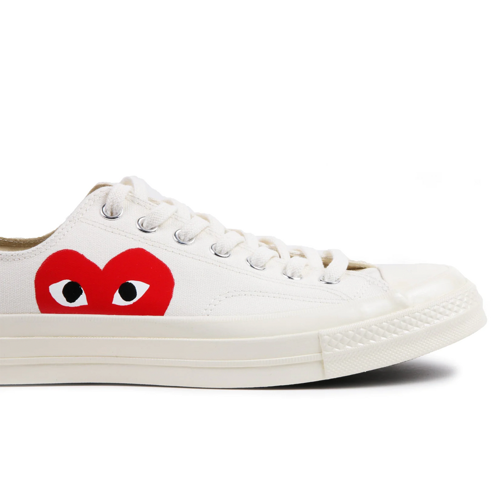 CDG PLAY CONVERSE CHUCK TAYLOR ALL-STAR 70 LOW WHITE