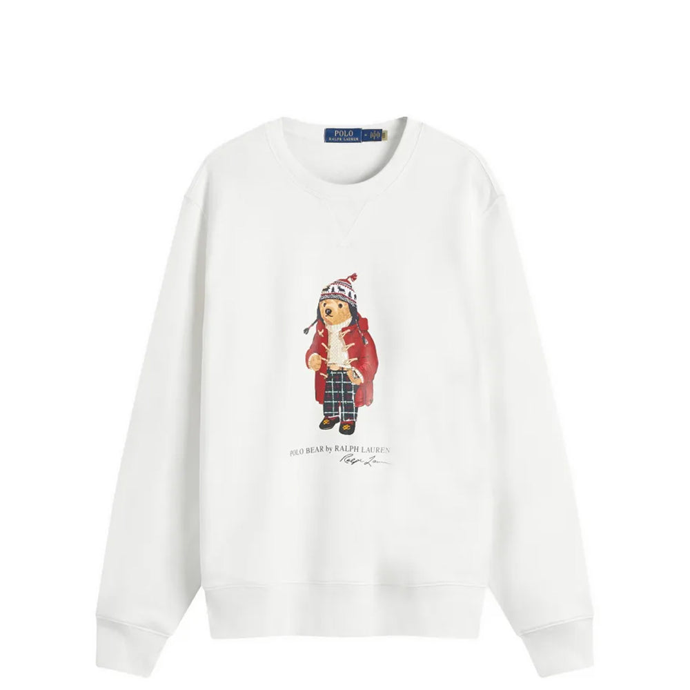 HOLIDAY BEAR CREW SWEATSHIRT CREAM