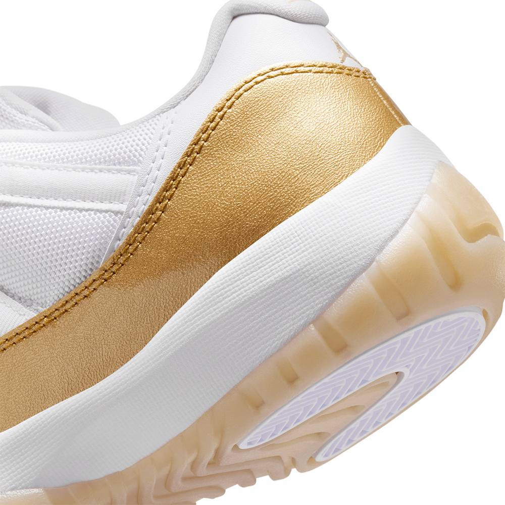 WOMEN'S AIR JORDAN 11 LOW WHITE / METALLIC GOLD "MOTHER'S DAY"