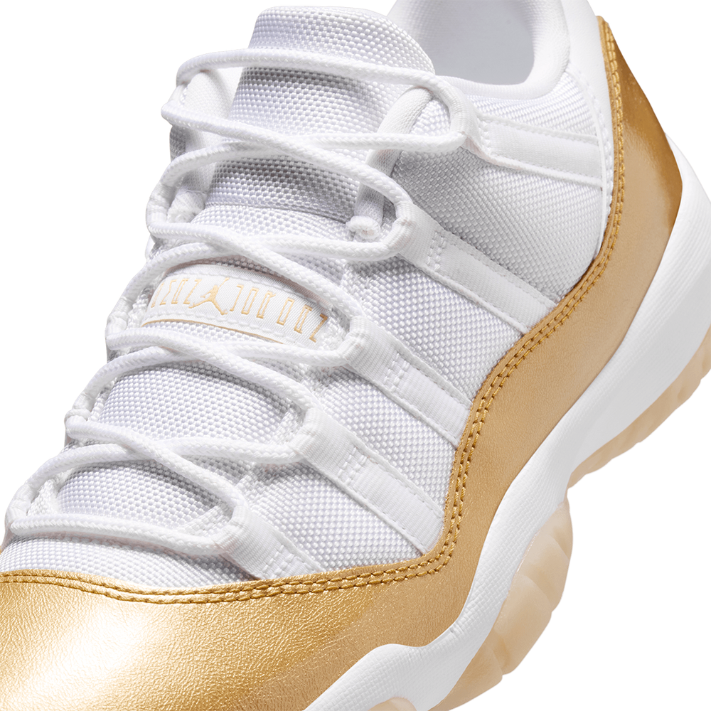 WOMEN'S AIR JORDAN 11 LOW WHITE / METALLIC GOLD "MOTHER'S DAY"