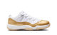 WOMEN'S AIR JORDAN 11 LOW WHITE / METALLIC GOLD "MOTHER'S DAY"