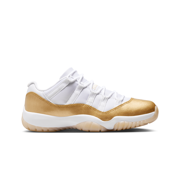 WOMEN'S AIR JORDAN 11 LOW WHITE / METALLIC GOLD "MOTHER'S DAY"