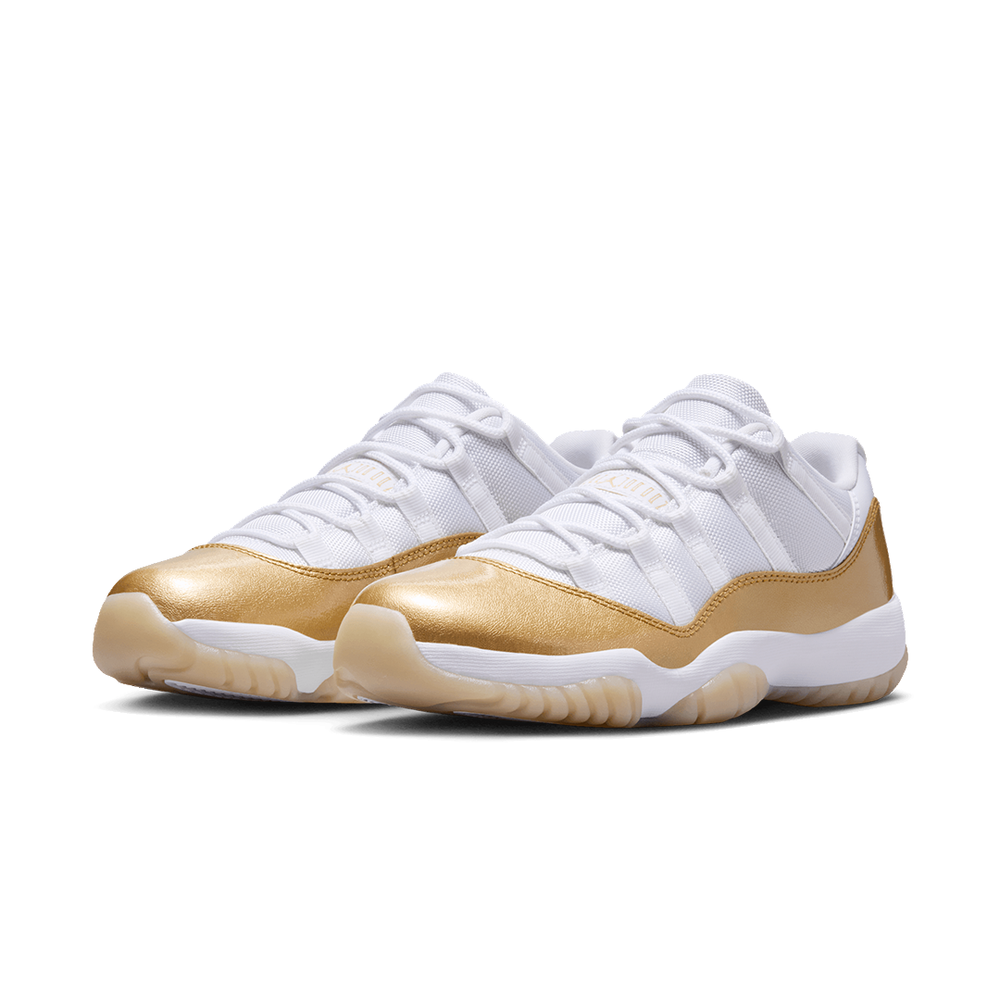 WOMEN'S AIR JORDAN 11 LOW WHITE / METALLIC GOLD "MOTHER'S DAY"
