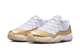 WOMEN'S AIR JORDAN 11 LOW WHITE / METALLIC GOLD "MOTHER'S DAY"