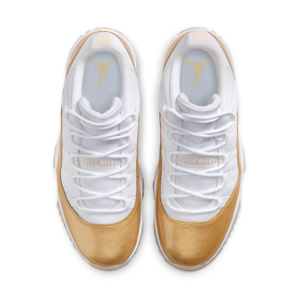 WOMEN'S AIR JORDAN 11 LOW WHITE / METALLIC GOLD "MOTHER'S DAY"