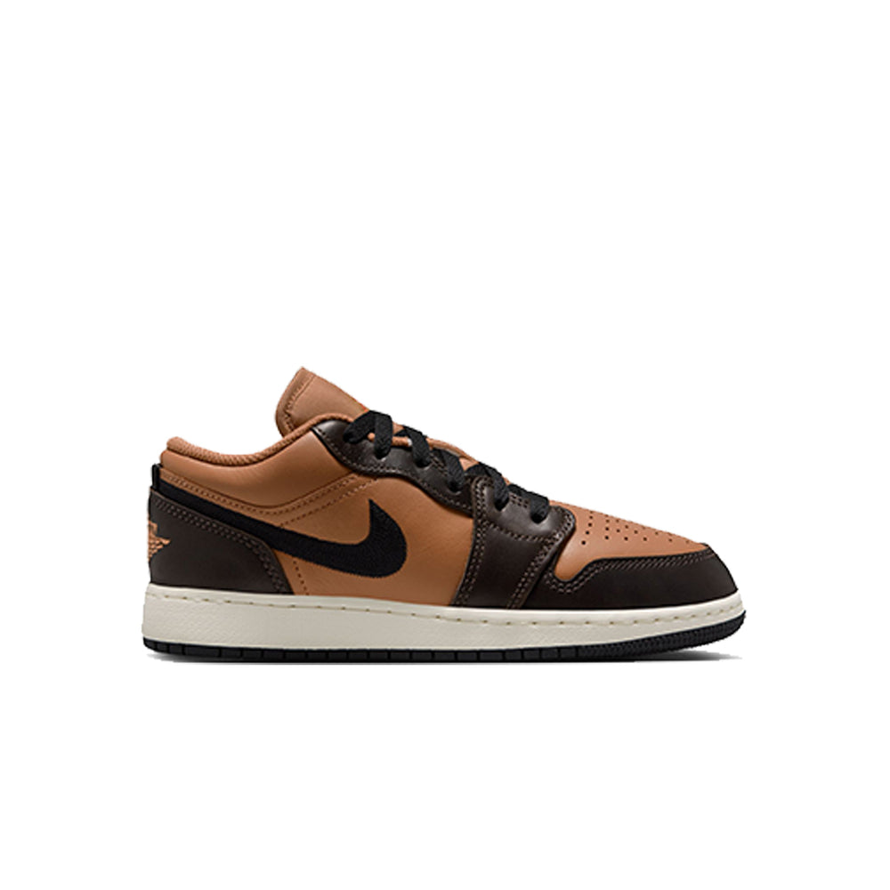 AIR JORDAN 1 LOW SE (GS) FLAX BAROQUE BROWN