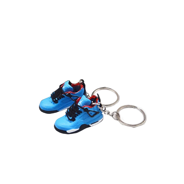 AJ4 BLUE SNEAKER KEYCHAIN