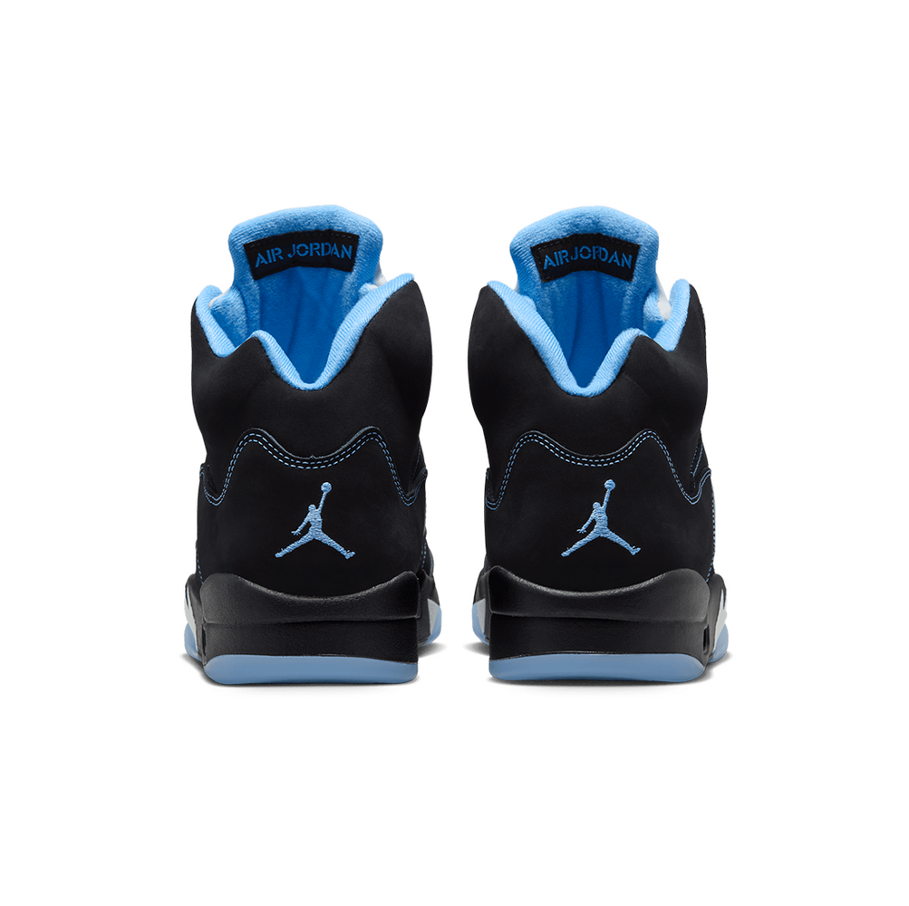 AIR JORDAN 5 "BLACK CAROLINA" BLACK / UNIVERSITY BLUE
