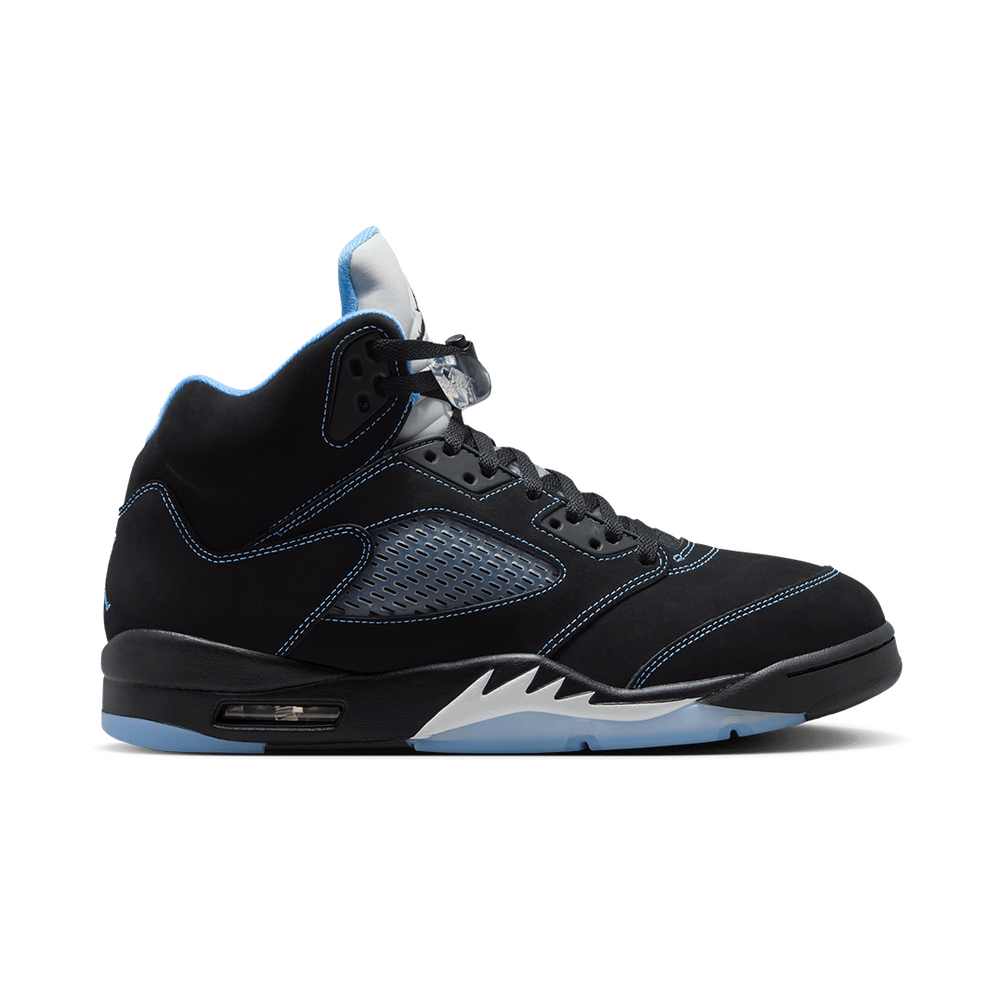 AIR JORDAN 5 "BLACK CAROLINA" BLACK / UNIVERSITY BLUE