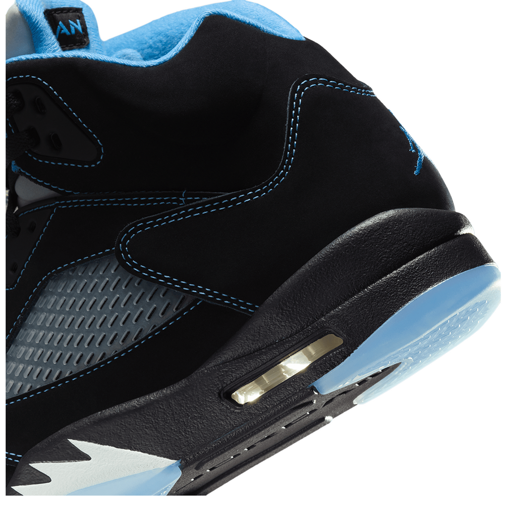AIR JORDAN 5 "BLACK CAROLINA" BLACK / UNIVERSITY BLUE