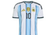 ARGENTINA 26 HOME MESSI AUTHENTIC JERSEY WHITE/LIGHT BLUE