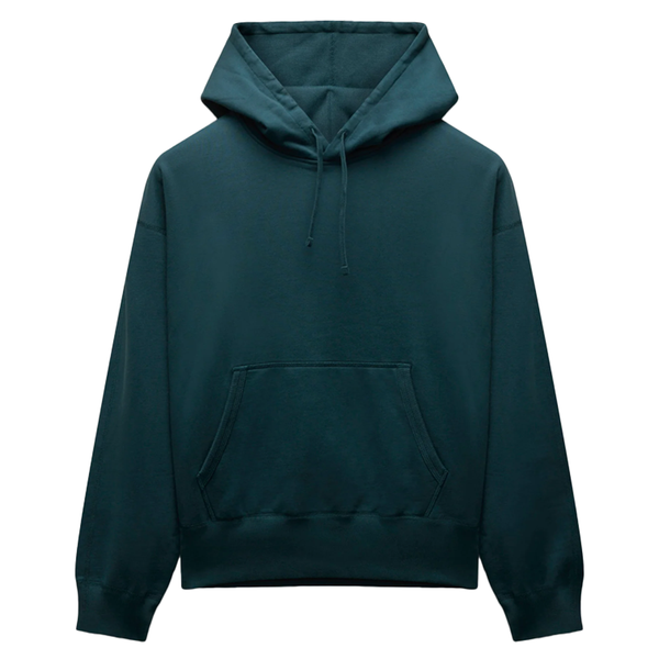 KNIT MIDWEIGHT TERRY RELAXED HOODIE ATLANTIC