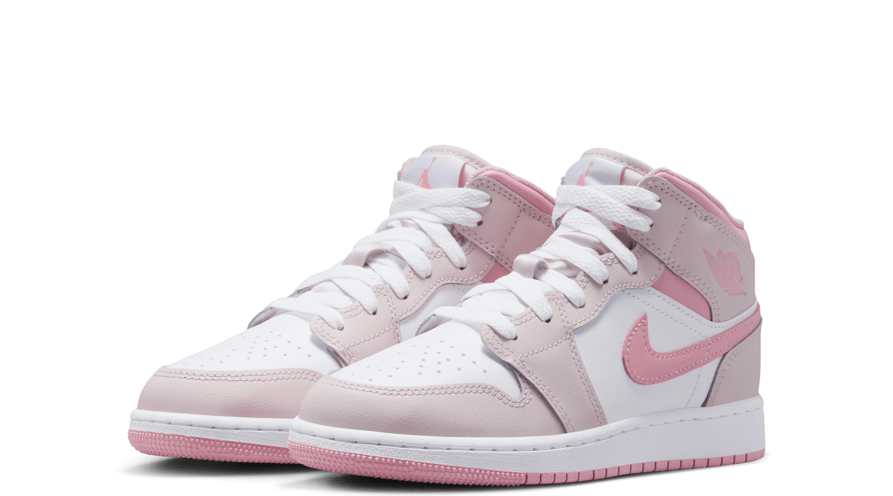 Nike Air Jordan 1 Mid ピンク/ホワイト AIR JORDAN 1 MID (GS) PEARL PINK/WHITE – NRML