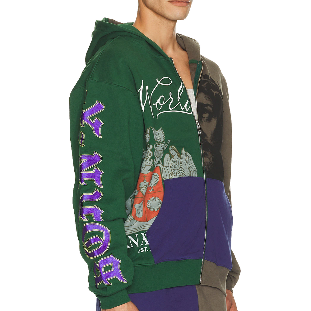MASHUP ZIP-UP HOODIE MULTI