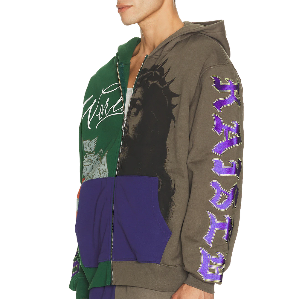MASHUP ZIP-UP HOODIE MULTI