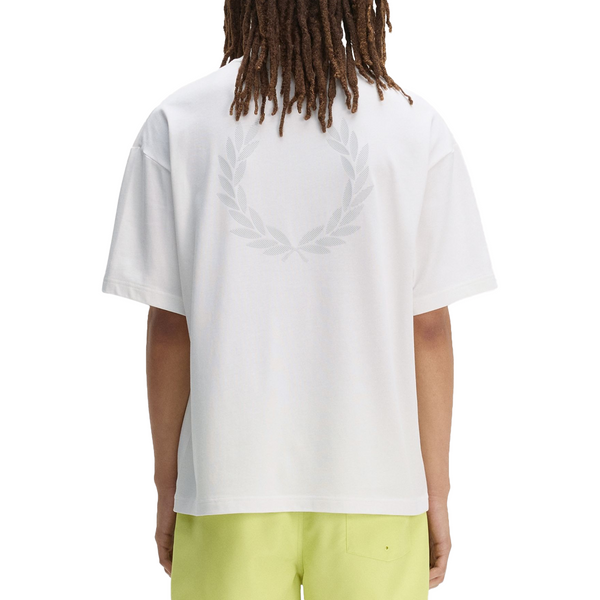 BACK PRINT LAUREL WREATH T-SHIRT SNOW WHITE