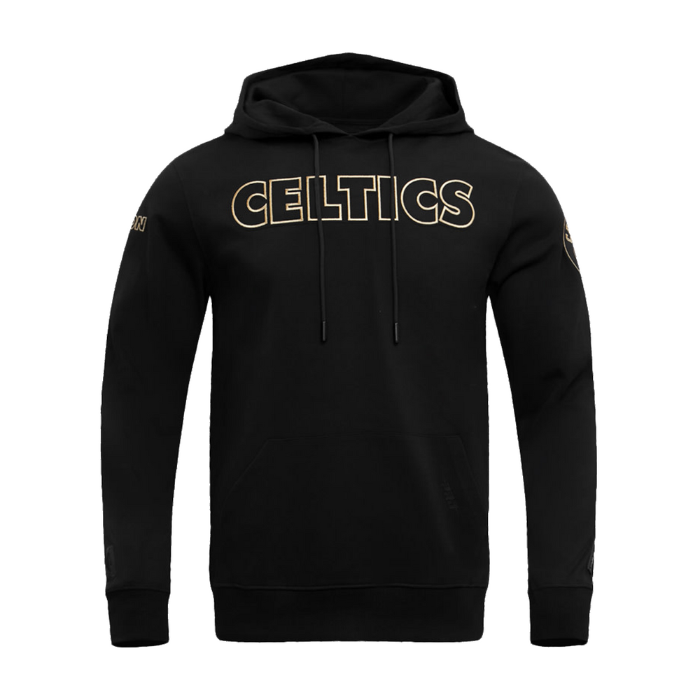 BOSTON CELTICS BLACK & GOLD PULLOVER HOODIE