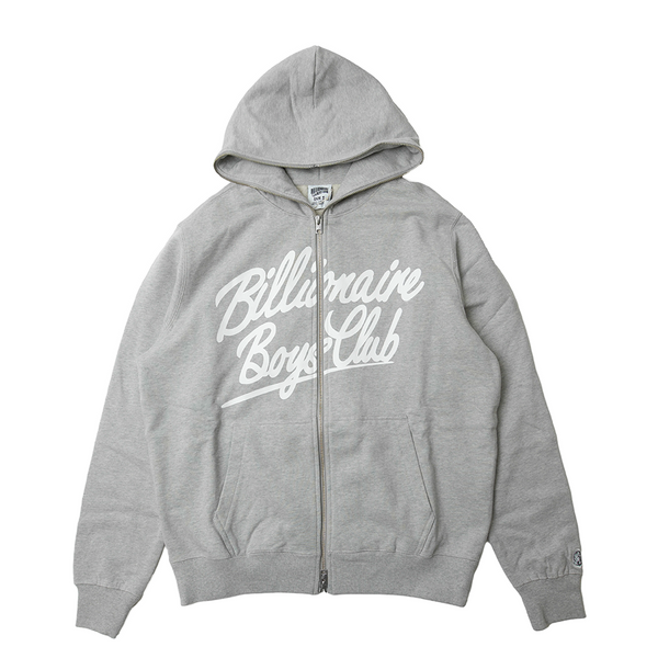 SCRIPT ZIP HOODIE HEATHER GREY – NRML SCRIPT ZIP HOODIE HEATHER GREY – NRML