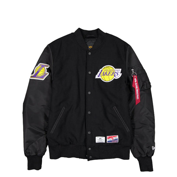 NEW ERA x ALPHA INDUSTRIES LAKERS MA1 JACKET BLACK