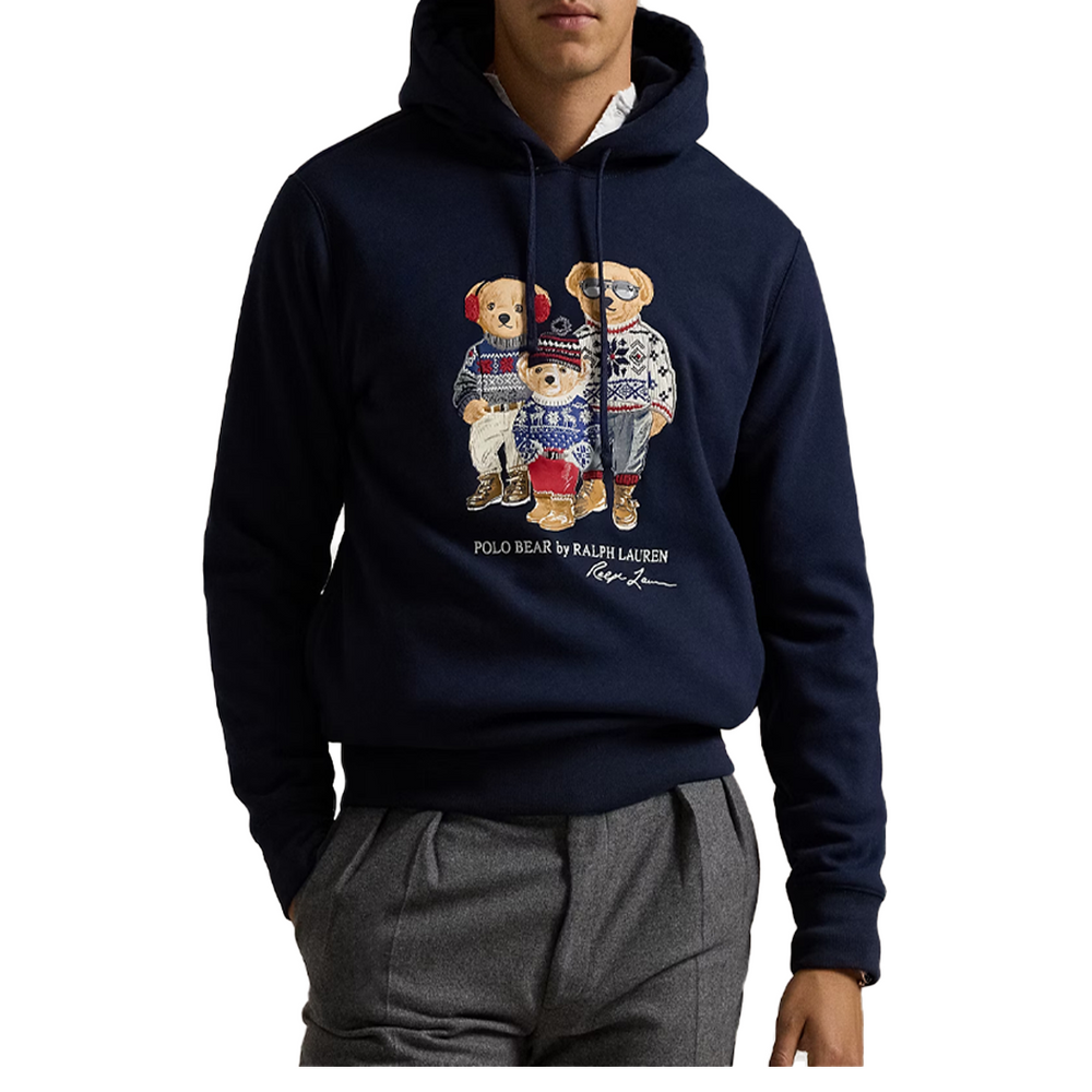 POLO BEAR FAMILY FLEECE HOODIE NAVY