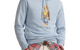 GARMENT DYED FLEECE HOODIE SOUTHPORT BLUE/HERITAGE BEAR