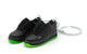 BLACK/NEON AIR FORCE SNEAKER KEYCHAIN