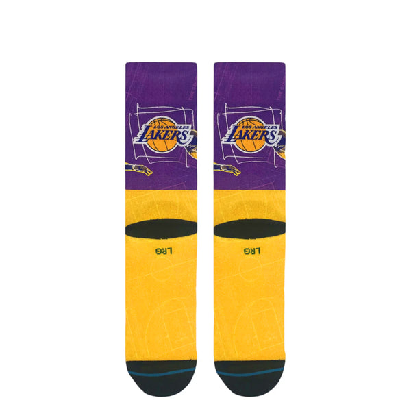 LOS ANGELES LAKERS LEBRON PASTED SOCKS