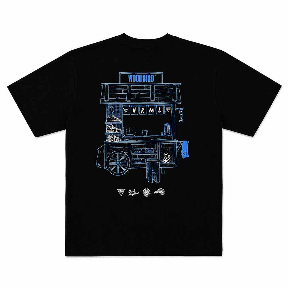 LIMITED EDITION WOODBIRD X NRML "FOOD TRUCK " T-SHIRT BLACK