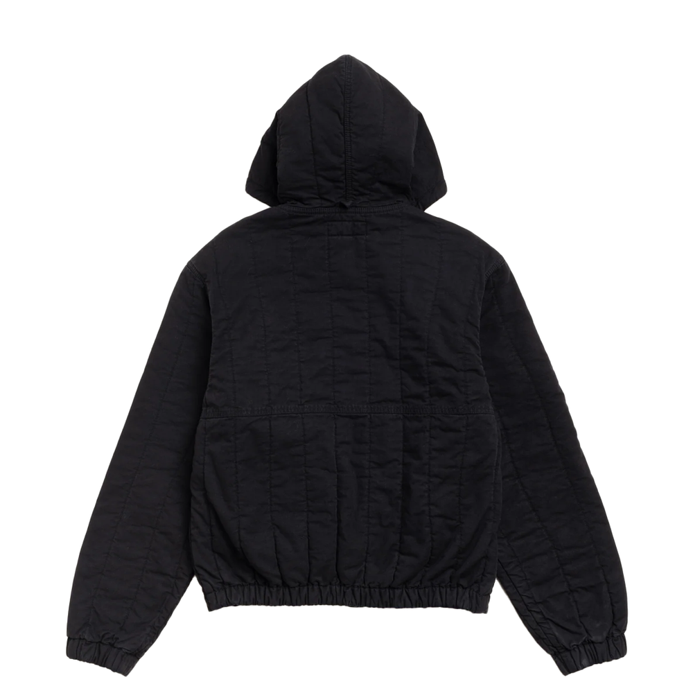 QUILTED CANVAS WORK JACKET BLACK
