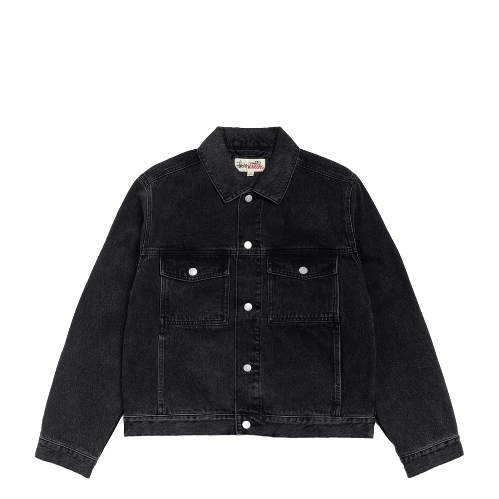 LINED DENIM TRUCKER JACKET BLACK