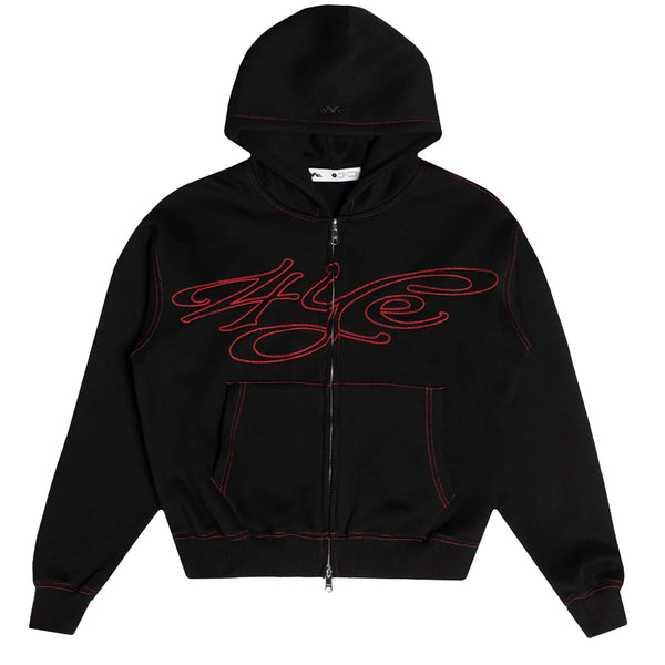 SIGNATURE ZIP HOODIE BLACK/RED