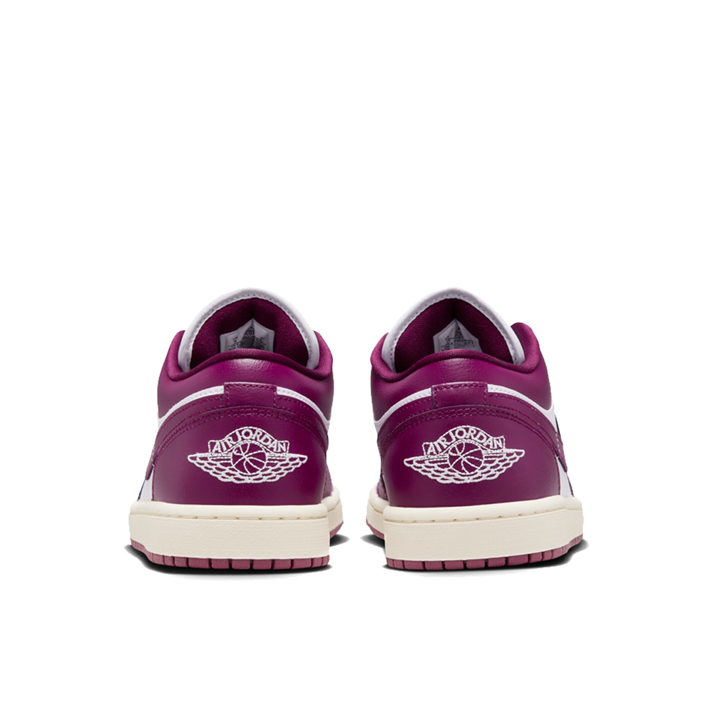 WOMEN'S AIR JORDAN 1 LOW WHITE/BORDEAUX