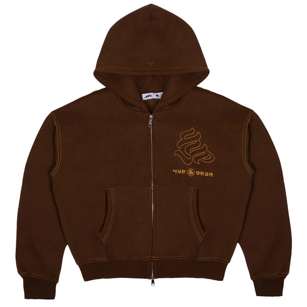 GEAR HOODIE BROWN/GOLD