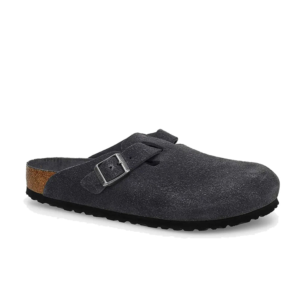 BOSTON SOFT FOOTBED SUEDE LEATHER CHARCOAL