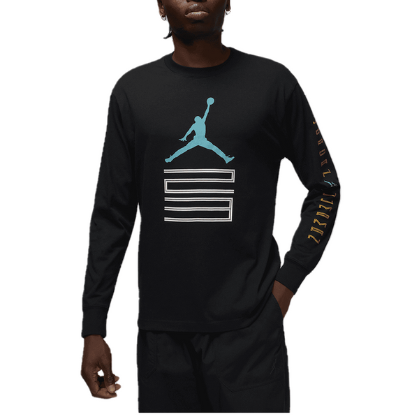 JORDAN BROOKLYN BLACK LONG SLEEVE TSHIRT