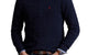 CABLE-KNIT WOOL-CASHMERE SWEATER HUNTER NAVY