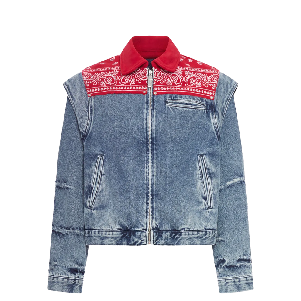CAPE JACKET BLUE WASH/RED BANDANA