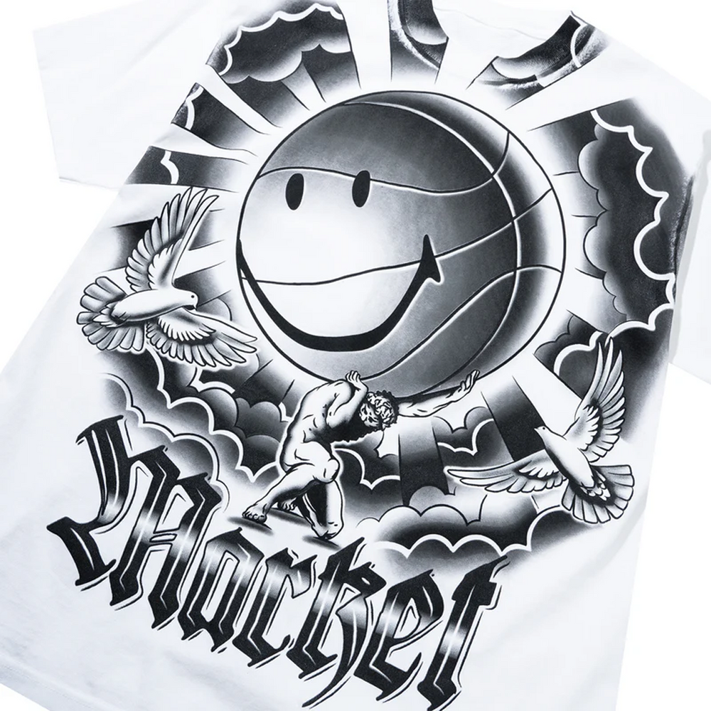 SMILEY CARRY YOUR WEIGHT T-SHIRT WHITE