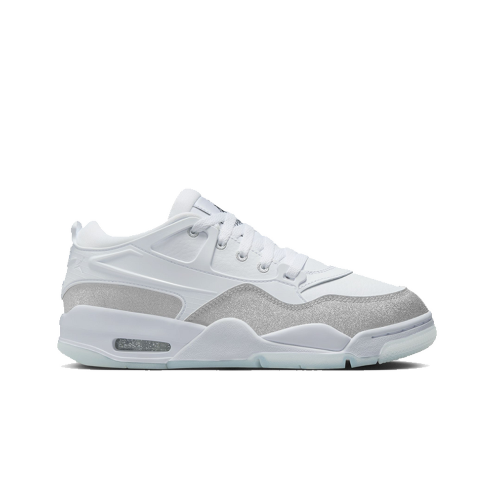 WOMEN'S AIR JORDAN 4 RM WHITE METALLIC SILVER