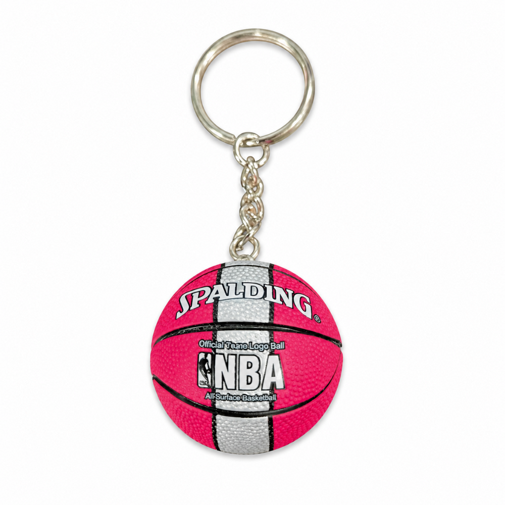 CHICAGO BULLS BASKETBALL KEYCHAIN PINK