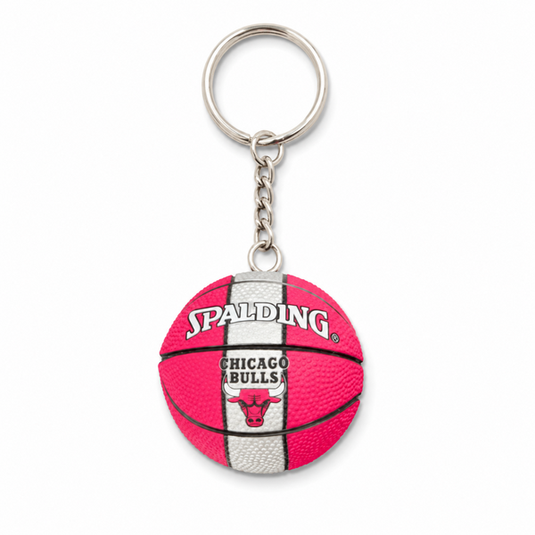 CHICAGO BULLS BASKETBALL KEYCHAIN PINK