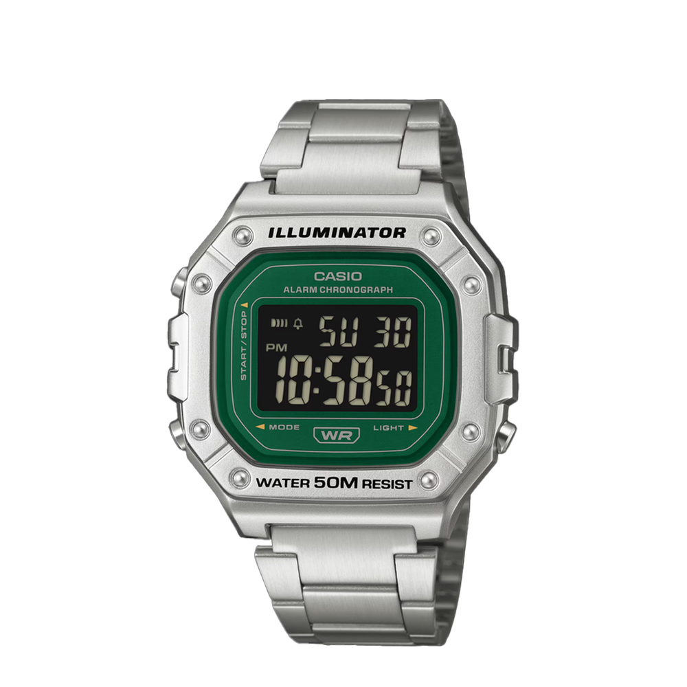 CLASSIC DIGITAL GREEN WATCH W-218HD-3AV