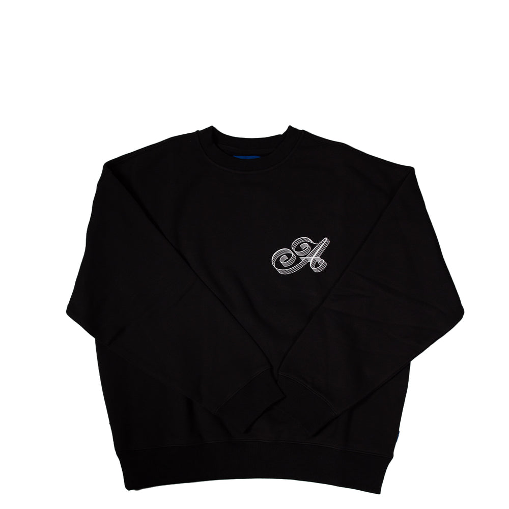 SCRIPT CREW NECK BLACK