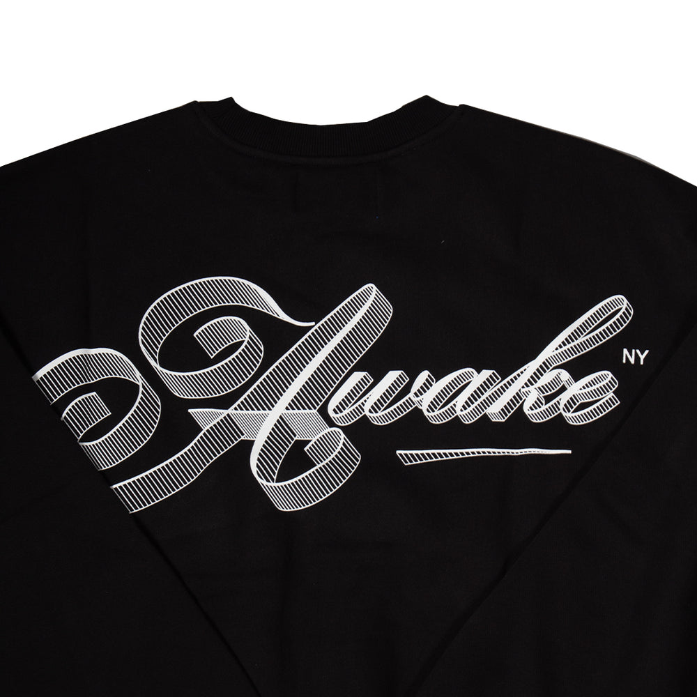SCRIPT CREW NECK BLACK
