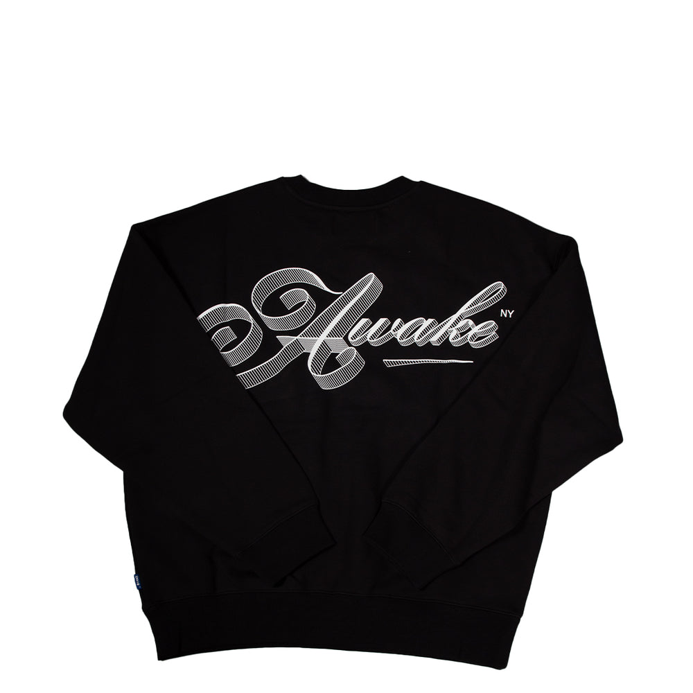SCRIPT CREW NECK BLACK