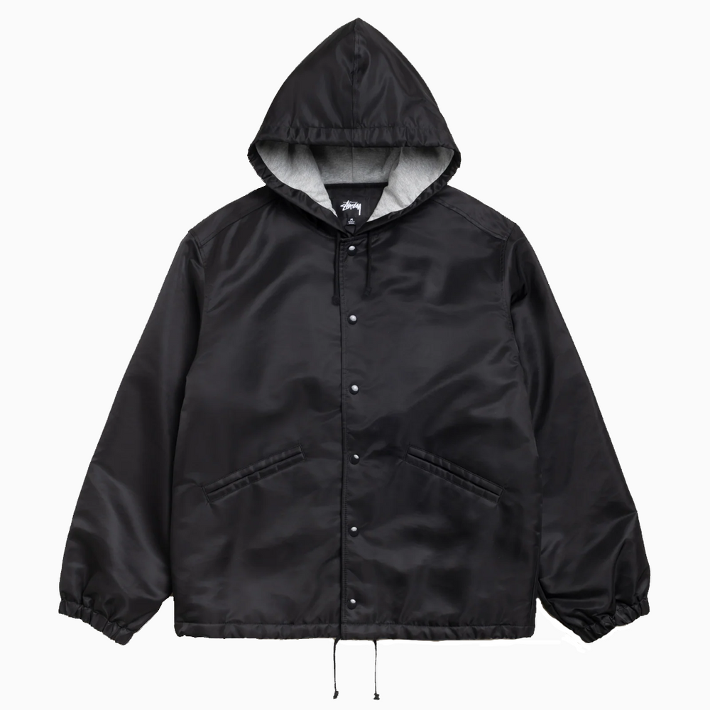 HOODED COACHES JACKET BLACK
