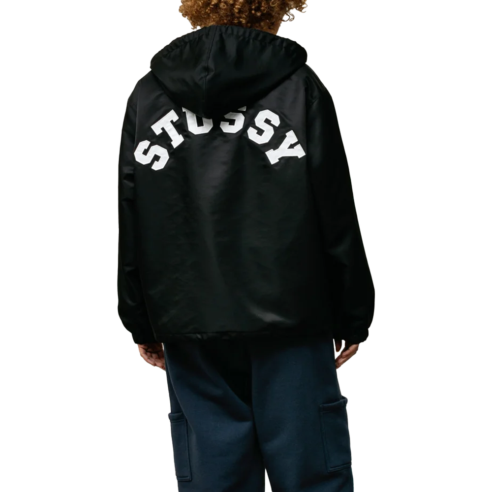 HOODED COACHES JACKET BLACK